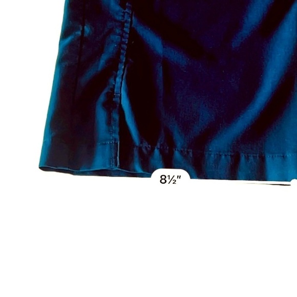 Purple Label medical pants rich blue elastic waist split ends pockets Women M - Picture 9 of 14